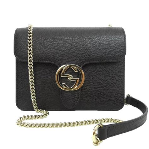 gucci black leather marmont interlocking gg crossbody bag|GG Marmont large shoulder bag.